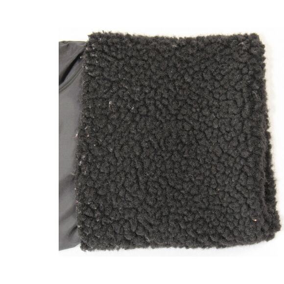 XOXO Girls M (8-10) Quilted Puffer Jacket Coat Black Sherpa Collar - Picture 3 of 11